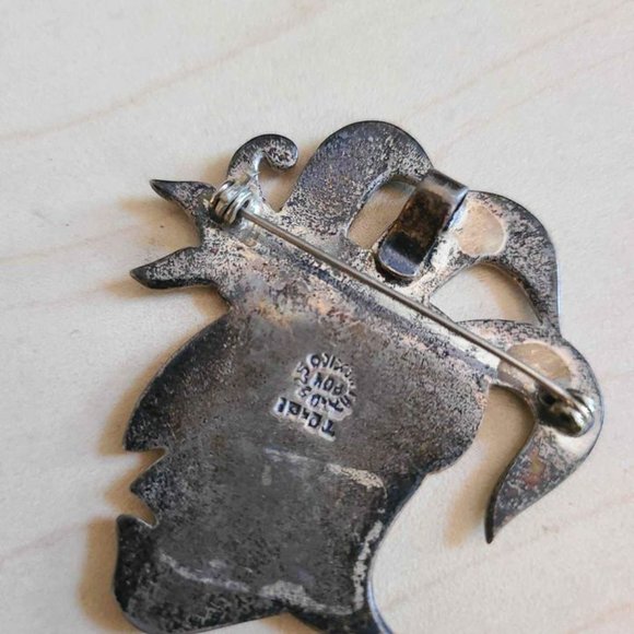 Mayan genuine silver 925 lapis lazuli tuquoise pendant brooch Guerrero México